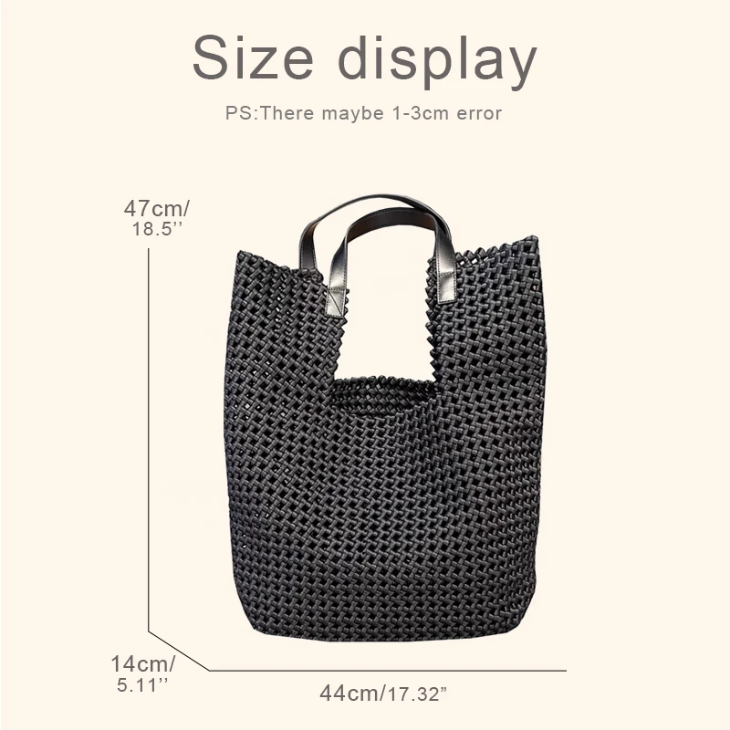 Genuine Leather Tote Bags For Women Handbags Luxury Designer 2023 New In Cowhide Weave Hollow Large Capacity With Inner Pocket