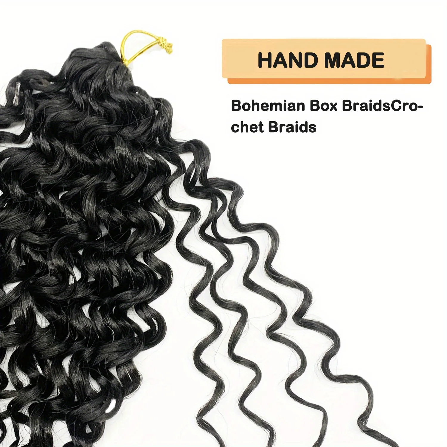 3 عبوات من وصلات الشعر الكروشيه GoGo Curl مقاس 10 بوصات، وضفائر صندوقية مسبقة الحلقات، وتجعيدات أفريقية صناعية بموجة المحيط، وألياف تتحمل درجات الحرارة العالية