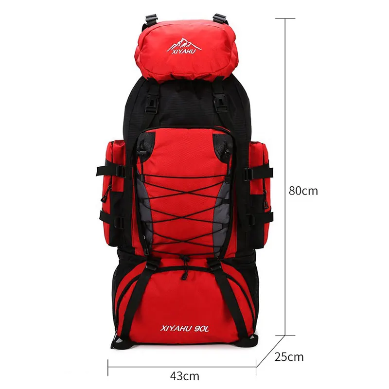 Zaino da viaggio da 90 litri per uomo donna Zaini da campeggio per escursionismo di grande capacità Borsa sportiva per alpinismo impermeabile all'aperto