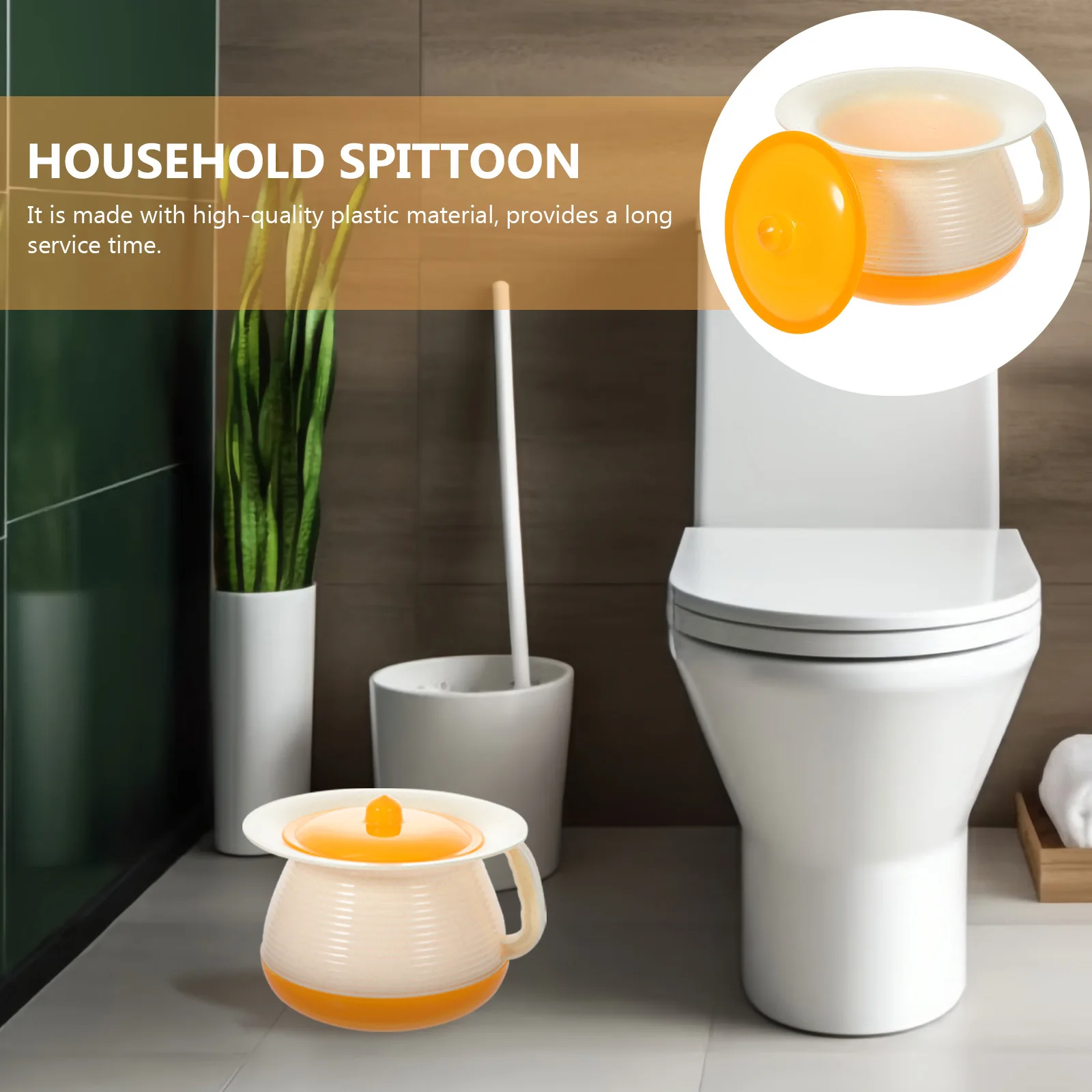 

Spittoon with Lid Portable Urine Storage Pot Premium Plastic Bedpan for Home Car Camping Travel Use Adult Children Pregnancy