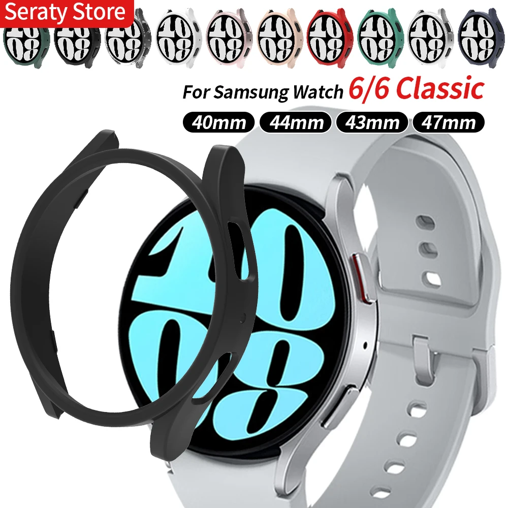 Funda para Samsung Galaxy Watch 4/5/6 40mm 44mm PC Hard Hollow Frame Protective Bumper para Samsung Galaxy Watch 6 Classic 43mm 47mm Watch Cover