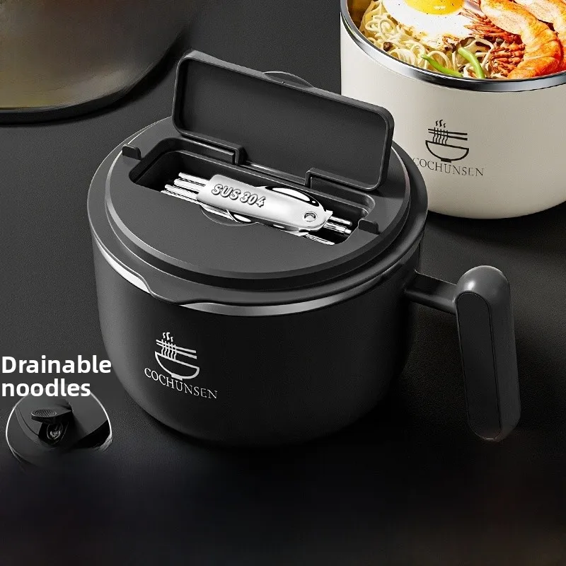

Large Capaci 304 Stainl Steel Noodle Bowl with Lid for Students Dormi Use Personal Dedied Instant Noodles Bowl