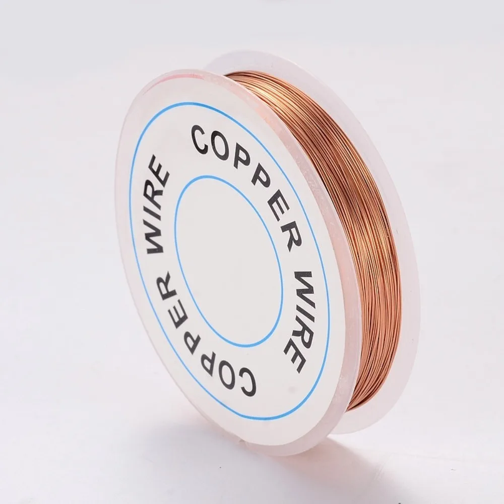 1roll Round Copper Jewelry Wire Raw(Unplated) 28 Gauge 0.3mm about 65.61 Feet(20m)/roll