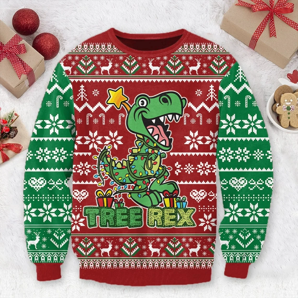 Jesus Ugly  Sweatshirt For Mens Clothing Crewneck Santa Claus REX 3d Printing Ugly Cmas Sweatshirts Women Sweatshirts Tops