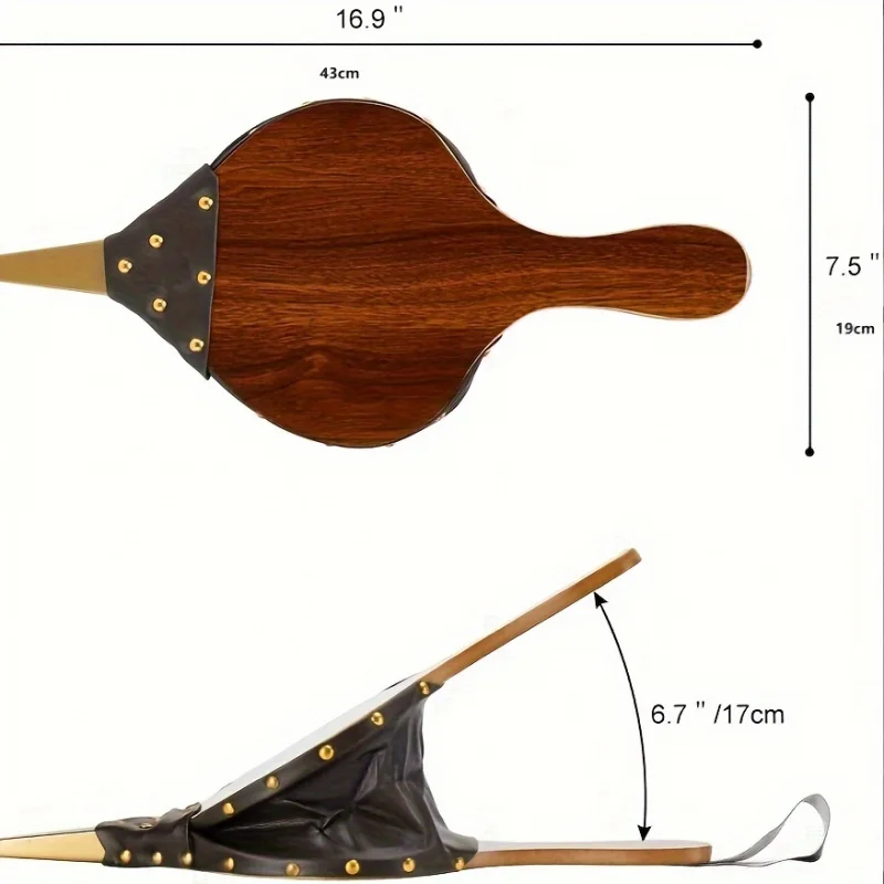 

1 шт., деревянные сильфоны ручной работы, традиционный инструмент для вентилятора с подвесной петлей для костра, дровяной печи и кемпинга