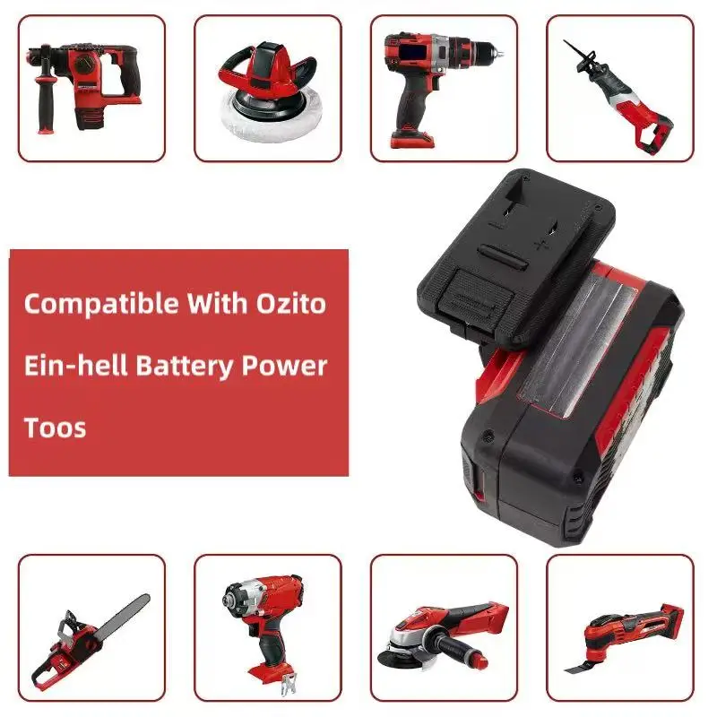 파크사이드, 밀워키, 오지토 배터리 및 공구 18v용 듀얼 배터리 어댑터 - 3Dominion 제작