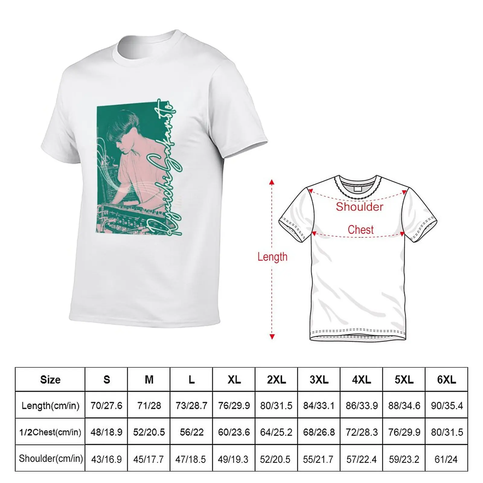 New Ryuichi Sakamoto T-Shirt Blouse graphics t shirt mens clothes