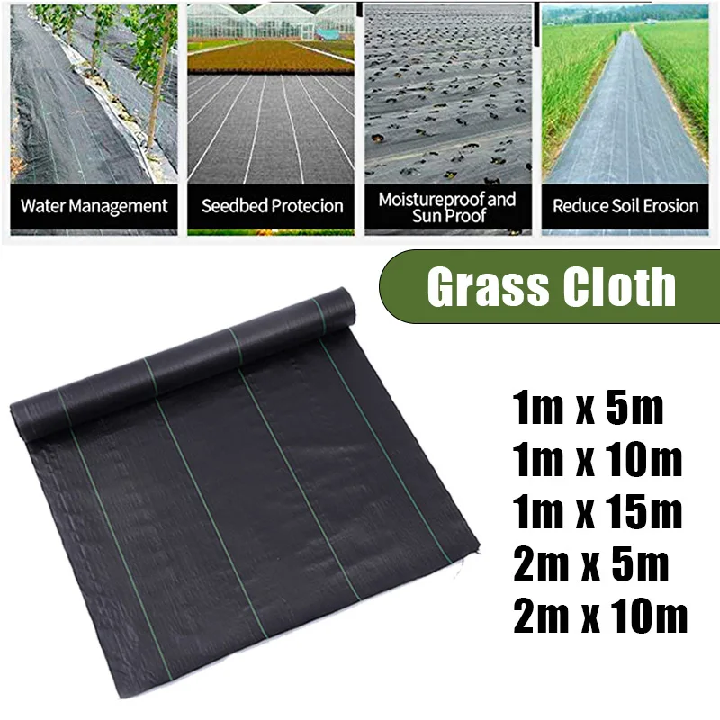 

1PCS Grass Cloth Woven Weed Control Fabric For Plant Anti Grass Agricultural Mulch Cloth Greenhouse Weeding Mat Water Permeable