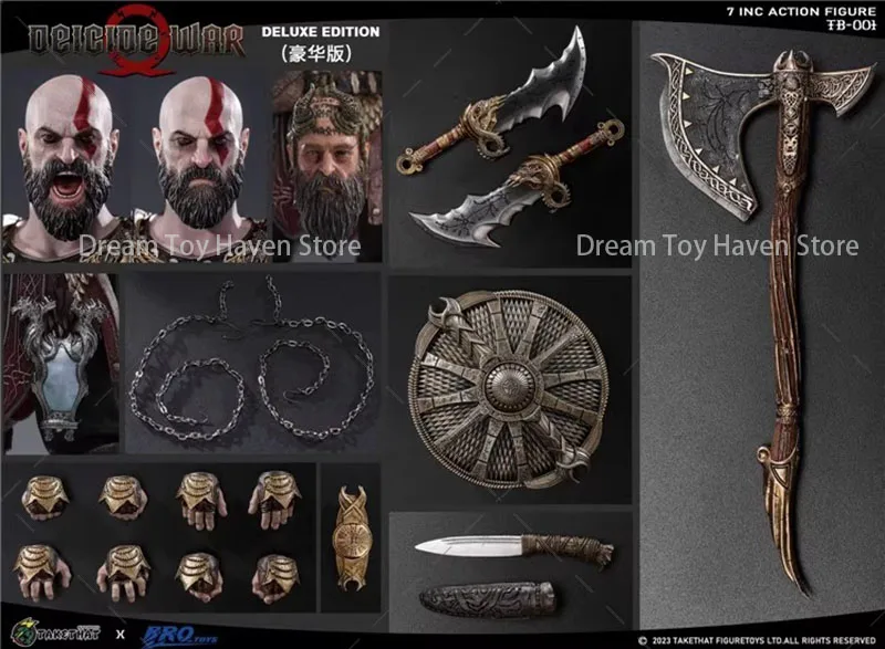 デラックスエディション TAKETHAT Brotoys TB001 1/12 スケール男性兵士クレイトス神の戦争 7 インチアクションフィギュアモデルコレクタブル人形
