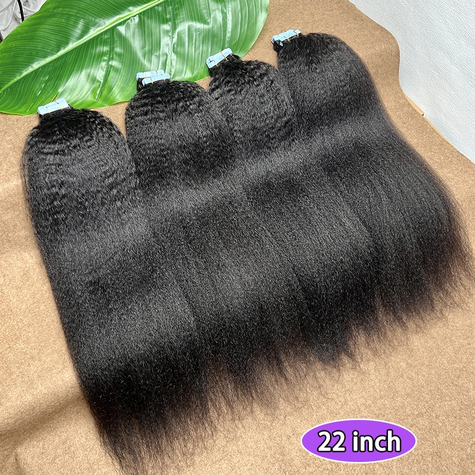 غريب مستقيم بولي Tape الشريط في وصلات الشعر غير مرئية سلس بولي Skin لحمة الجلد اليد تعادل المواد اللاصقة 4x0.8 سم 100% شعر بشري لعذراء