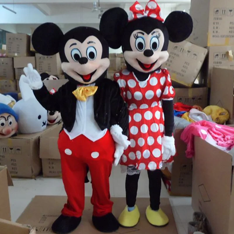 Disney Mickey Minnie Mouse Mascot Set Classic Cartoon Characters Advertising Event Party Adult Costume Large Mascot Cosplay Gift