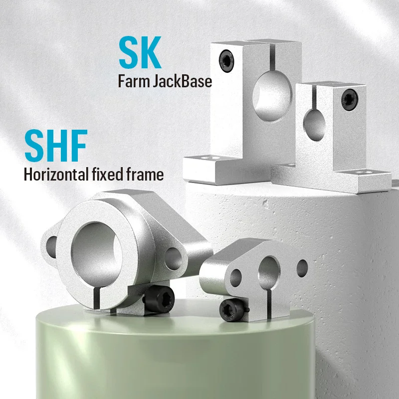 Vertical Support Seat SK08-SK50 and Horizontal Support Seat SHF08-SHF40 Aluminum Optical Axis Bracket Polished Rod Holder
