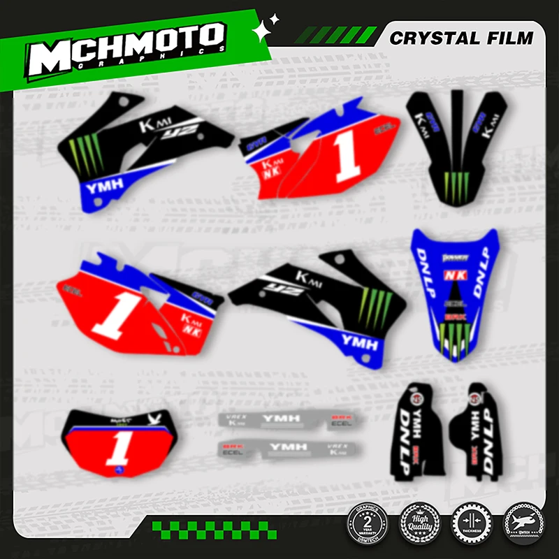 

MCHMFG For YAMAHA WRF250 2007-2014 WRF450 2007-2011 New Style Motorcycle Graphics Decal Stickers Kits Number Name Custom