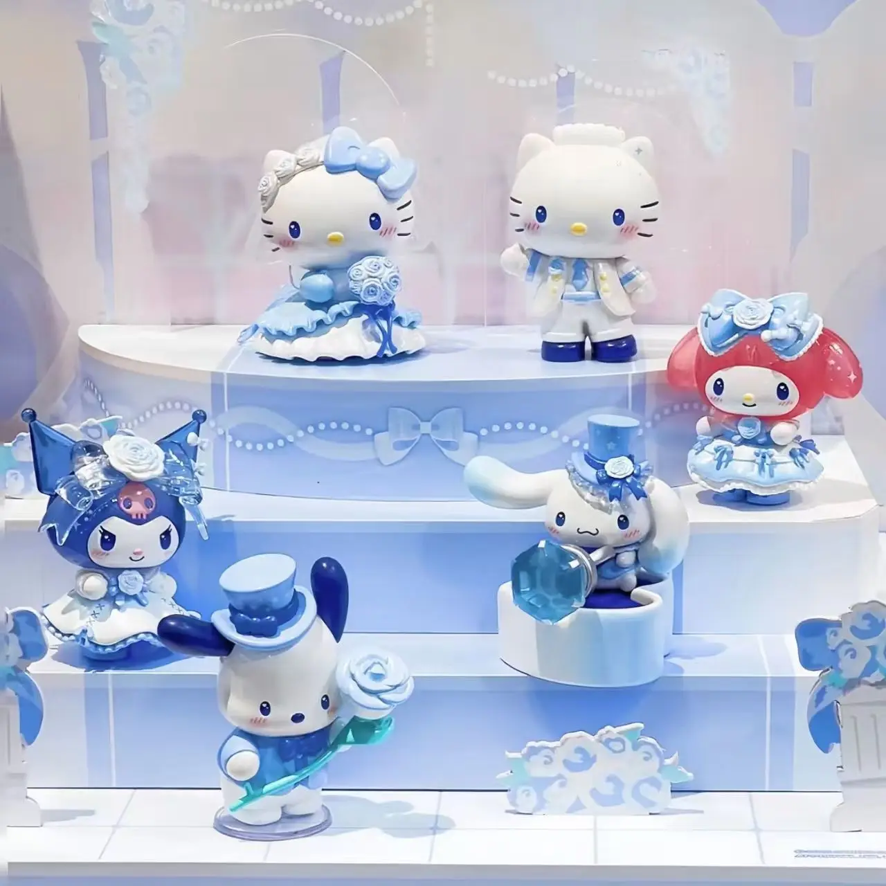 New Sanrio Romantic Wedding Series Blind Box Cute Doll Hello Kitty Daniel Collection Desktop Ornament Fashion Trend Gift view 4