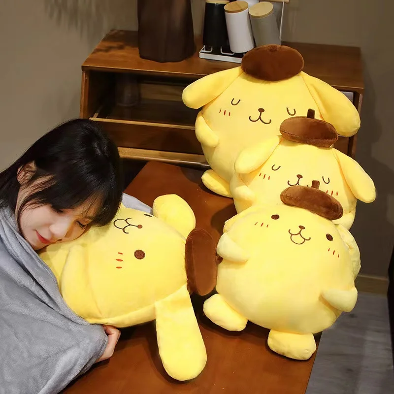 40cm Sanrio Pompompurin Stuffed Plush Toys Big Size Lovely Pillow Gift Kids Super Soft Pom Pom Purin Plushie Doll Room Decor