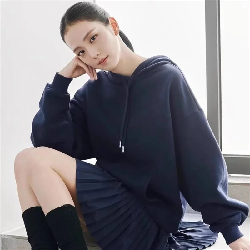 

Solid Pullover Hoodies Men Women Hooded Jacket 2024 Autumn New Long Sleeve Jackets Loose Cotton Hoodie Couple Clothes Tops
