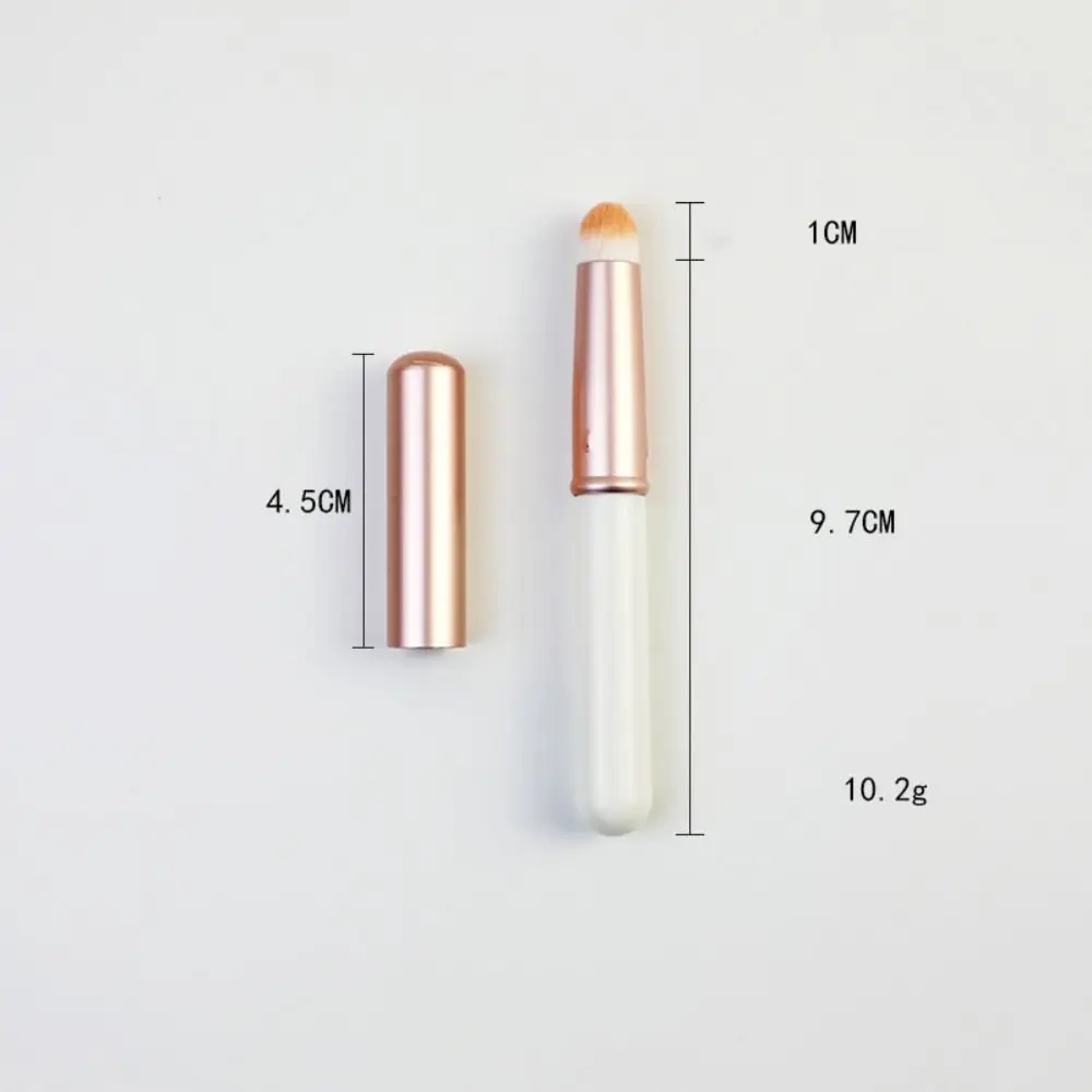 Cepillo de labios multiusos, Mini cepillo corrector profesional de cabeza redonda, brillo de labios de cobertura fuerte, cepillo de lápiz labial para mujer