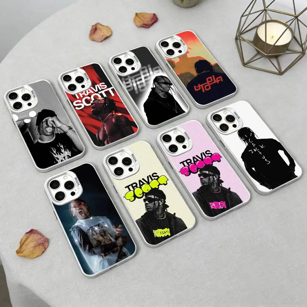 

T-Travis S-ScottS Singer Phone Case For iPhone 16,15,14,13,12,17,Pro,MAX white Matte Shockproof Cover