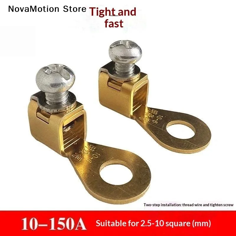 [NM]Universal Car Battery Terminal Connector Quick Release Copper for 12V 24V Automotive Motorcycle Battery Wires Replacement