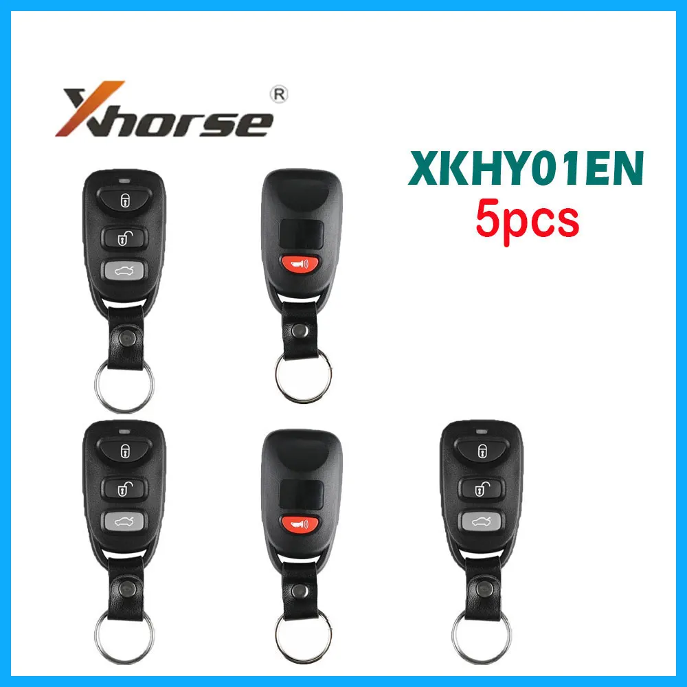 

5PCS Xhorse XKHY01EN Universal Wire Remote Key for Hyundai 3+1 Buttons Car Remote Key for Xhorse VVDI Key Tool English Version