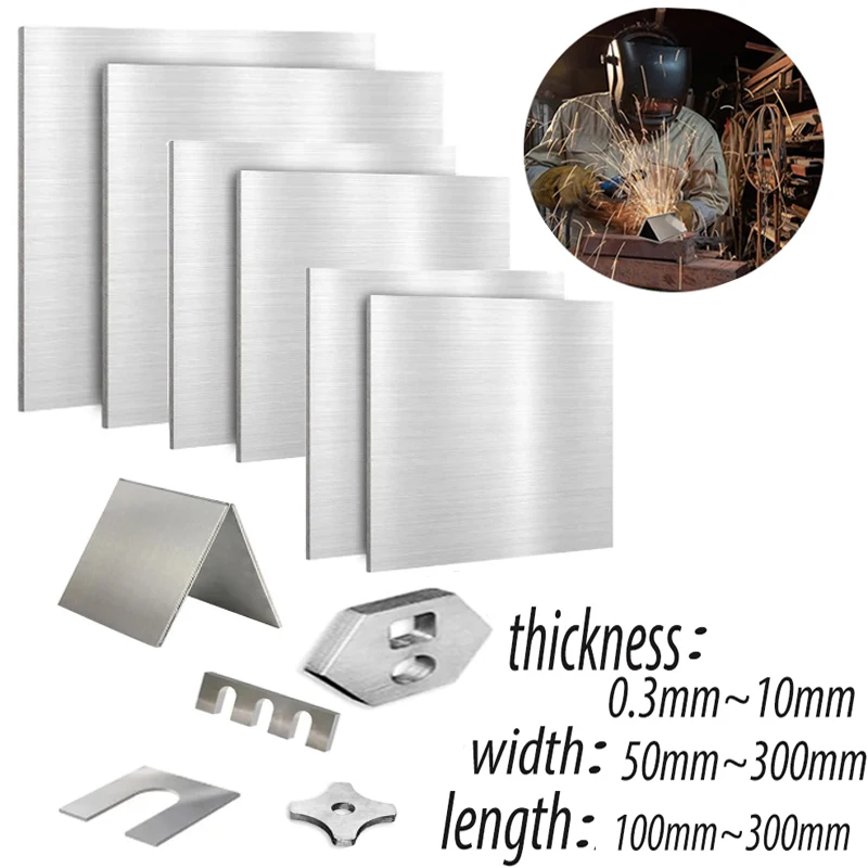 

1pcs Aluminum Plate thickness 0.3mm 0.5mm 1mm 1.5mm 2mm 3mm 5mm 6mm 10mm Aluminum alloy square plate Polished Plate Sheet