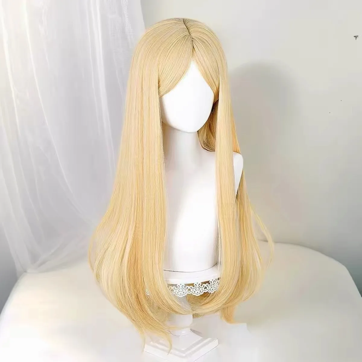 HAIRJOY Kunsthaar Identity Ⅴ Little Girl Memory ‌ Cosplay-Perücken Lange Gerade Blonde Cosplay-Perücke mit Rosennetz – Detail 6