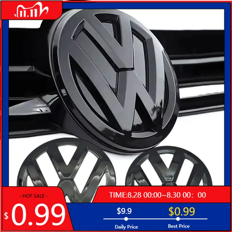 

Колпаки ступицы 127 мм 113 мм ABS Автомобильная передняя решетка с логотипом, задний багажник, глянцевая черная эмблема для Volkswagen VW Golf 5 GTI MK5 Acces