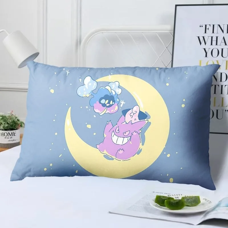 Cartoon Pokémon printed pillowcase home bedroom room decoration bed sleeping pillowcase living room sofa cushion cover