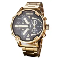 Fashion Luxury Cagarny Quartz Watch For Men Big Case Red Silicone Steel Band Sports Wristwatch Man Military Relogio Masculino