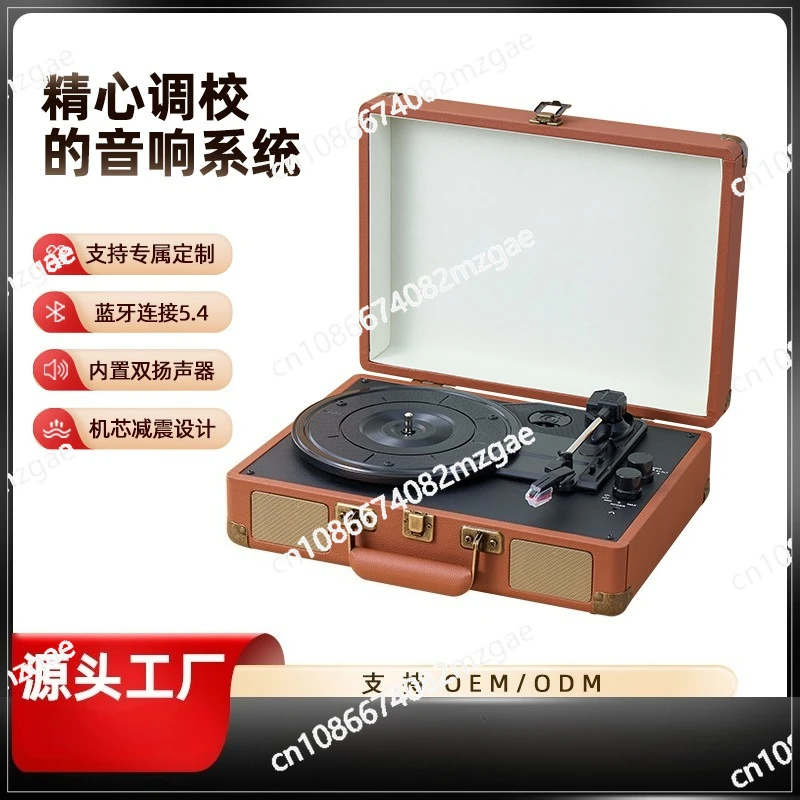 Portable Mini Gramophone Desktop Vinyl Record Player Portable Wireless Bluetooth Audio