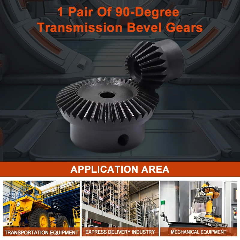 1Pair Of 90-Degree Transmission Bevel Gears 1.5M15 Teeth With 60 Teeth Process Hole 8+10mm Precision Bevel Gear Ratio 1:4