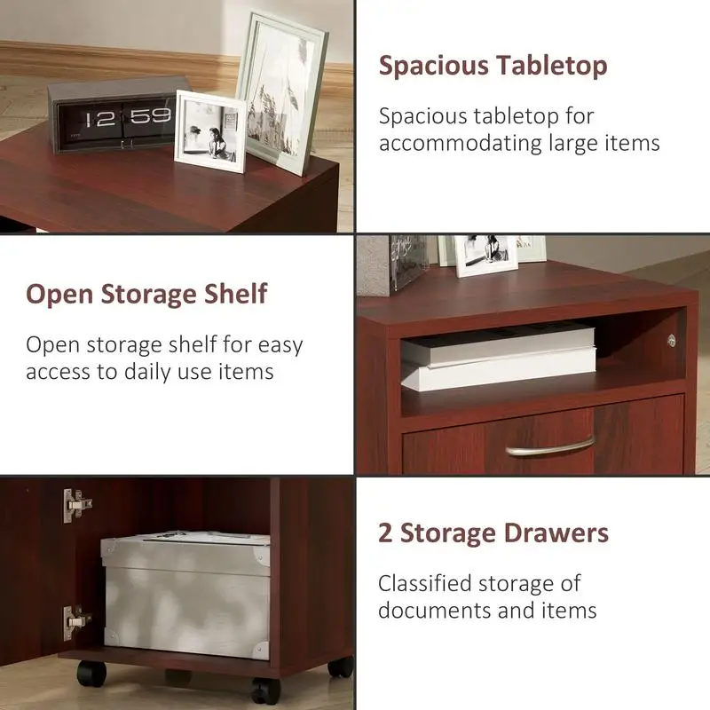 Armadietto portaoggetti mobile per un facile accesso ed un'organizzazione efficiente di forniture e strumenti, design versatile e compatto