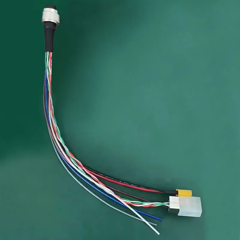 1PCS M12 Aviation Plug Connector 1 to 3 Data Cable 150/250mm not Injection Molded for Livox Mid360 Lidar Sensor Robots Drones