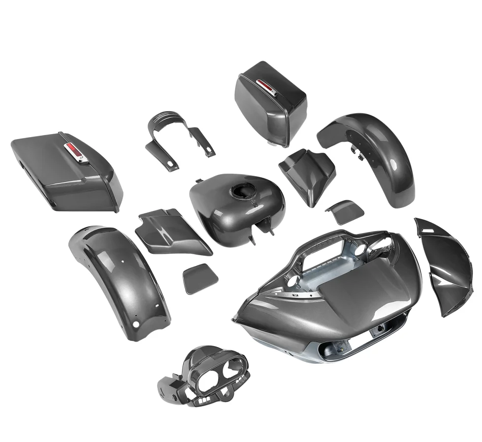 HR3 90100021 Industrial Gray & Silver Gray ABS Motorcycle Body Kit for CVO Road Street Glide 14-Up