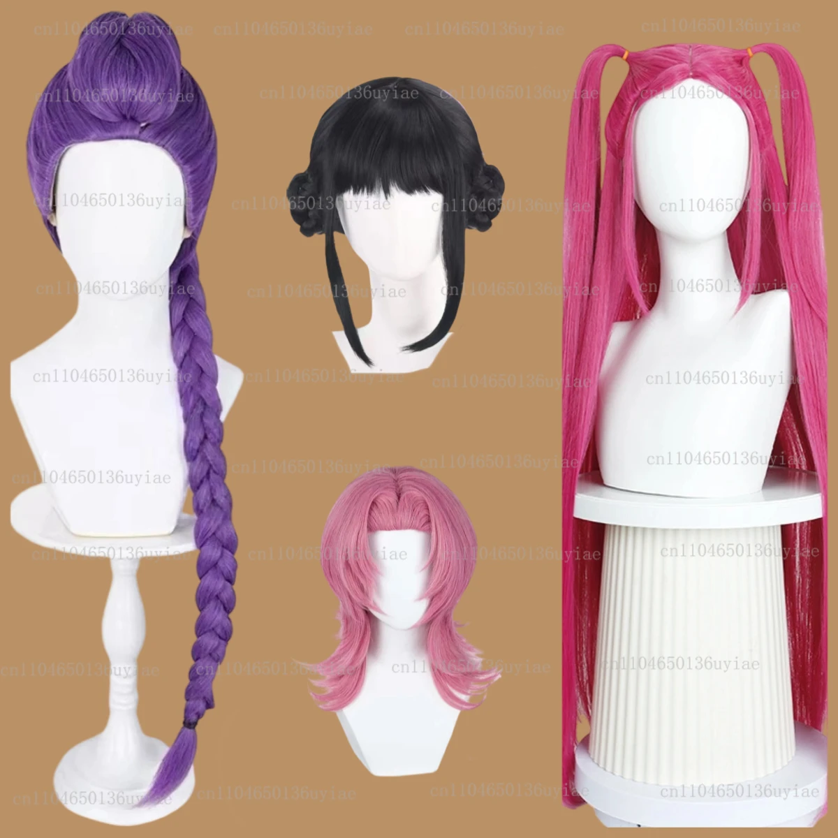 

Christmas Saja Boys Jinu Baby Abby Mystery Romance Wig Kpop Demon Hunters Mira Rumi Zoey Cosplay Cap Wig