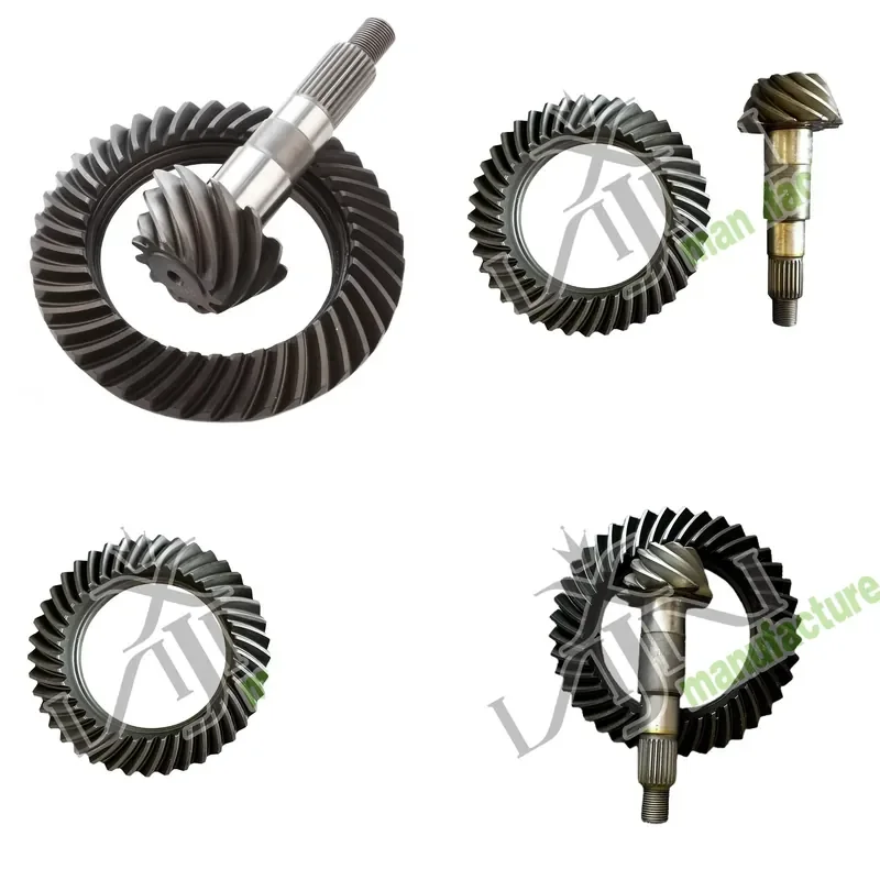 AP01 Big Bevel Gear Crown Wheel Pinion Speed Ratio 4.56 20CrMnTiH3 Material 24t 26t 28t Spline Teeth Rear Ring Gear Pinion