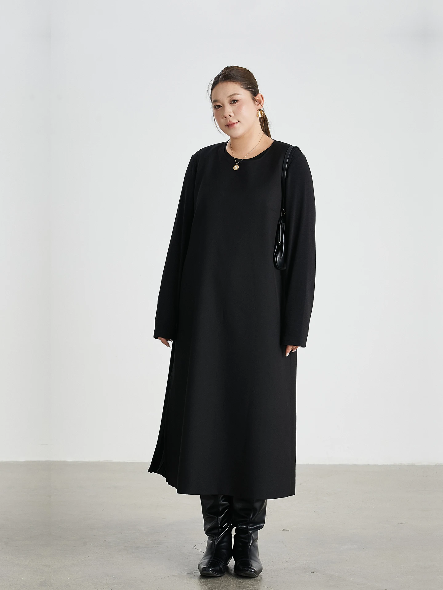 

Casual Loose Svel Vest Dr Large Size Women's Faion Spring New Sle Two-Way Wear Side Zipper Pleated Skirt Dr