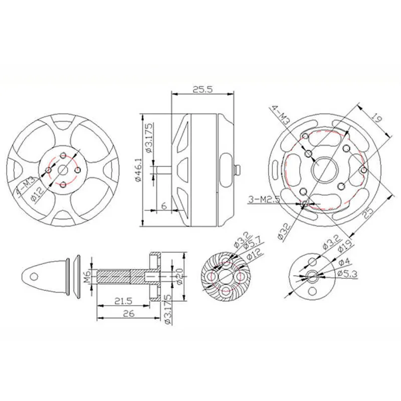 Sunnysky Langyu Motor X4108S 380KV 480KV 690KV model aircraft multi-axis motor disc type