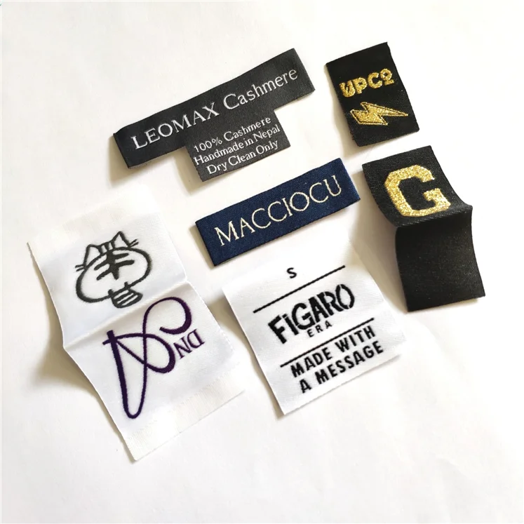 Custom Sewing Woven Label Cloth Labels With Logo Garment Labels Separate Cut or folded Woven Tag 1000pcs lot