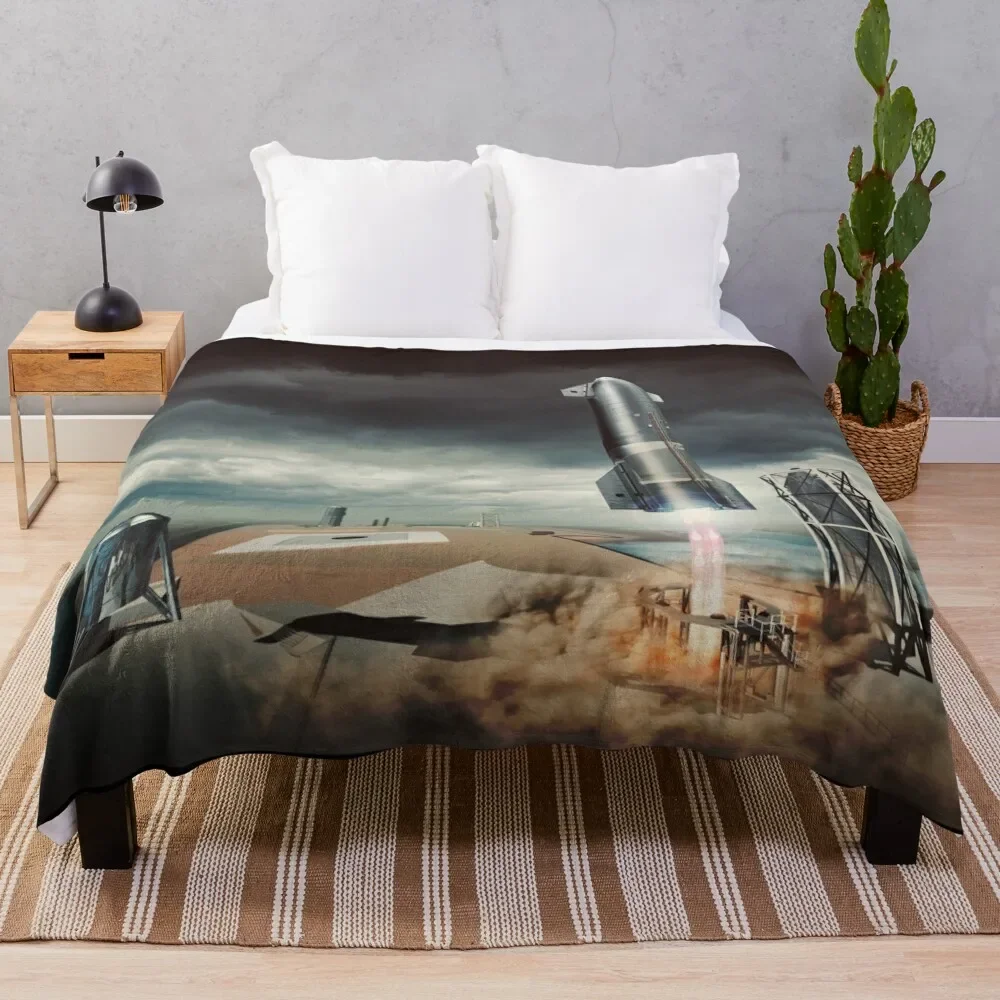 

SpaceX Starship SN15 Throw Blanket Polar Decorative Sofa Beautifuls for sofa Blankets