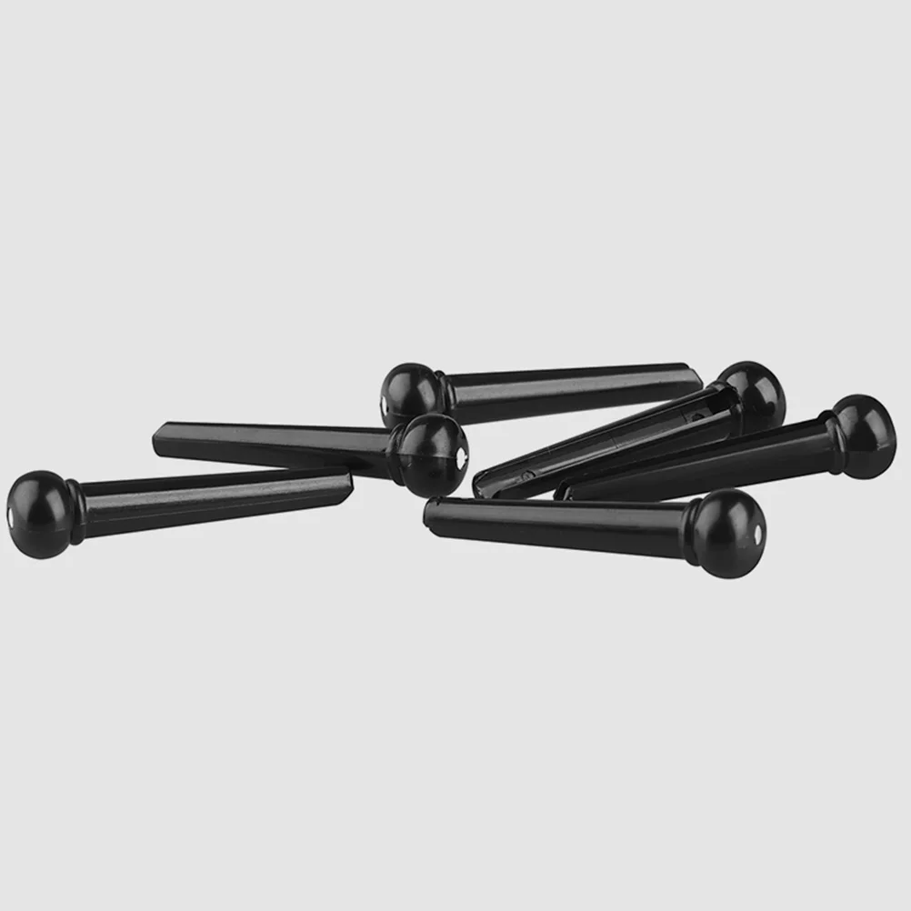 

6pcs Guitar Bridge Pins Acoustic Parts Replacement Pegs String Vibration Transmission Stable Sound Durable Smooth Texture