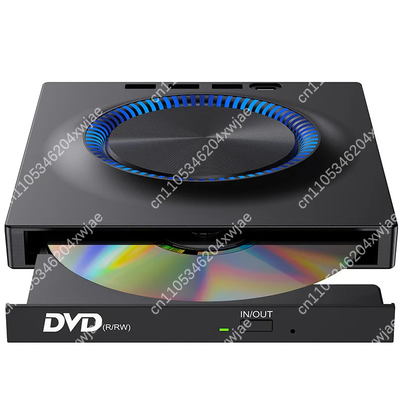 External 7-in-1 CD/DVD/Blu-ray Drive, SD/TF Card Reader & Writer, USB Type-C Portable Optical Burner for Laptop