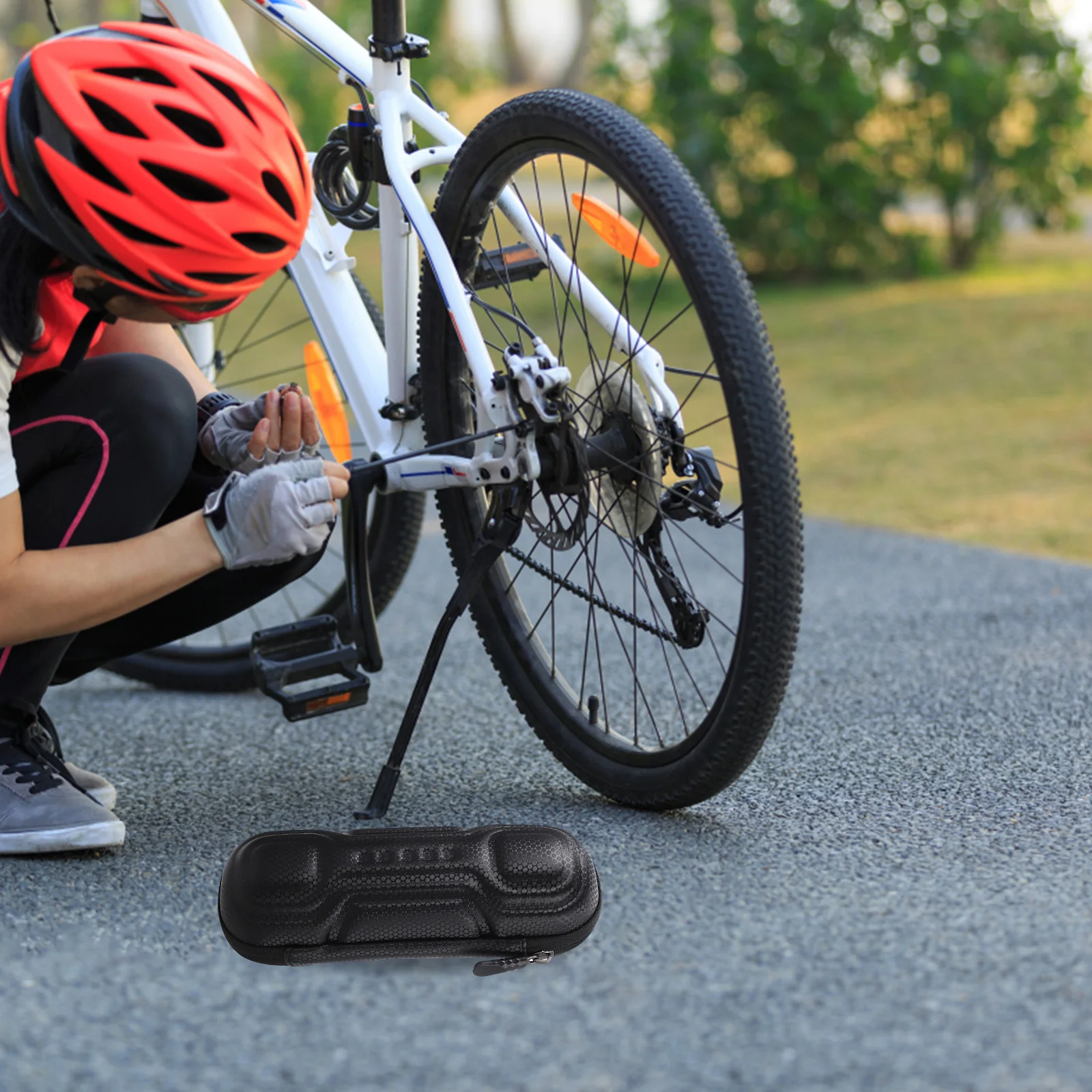 

Bike Kettle Bag Hard Shell ABS Durable Waterproof Protective Repair Tools Holder Cycling Equipment Repair Kit Storage Bag