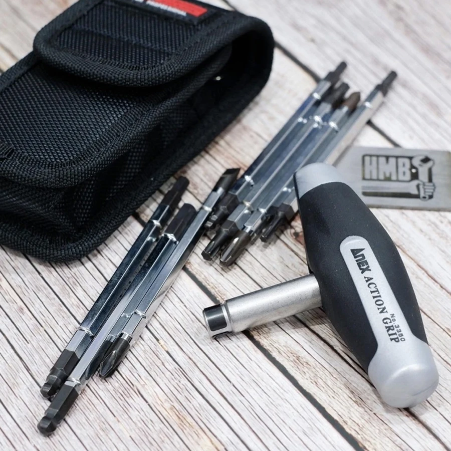 ANEX Screwdriver Handle Action Grip (No Bit) Straight Type/T Type Replacement Handle No.3350-H