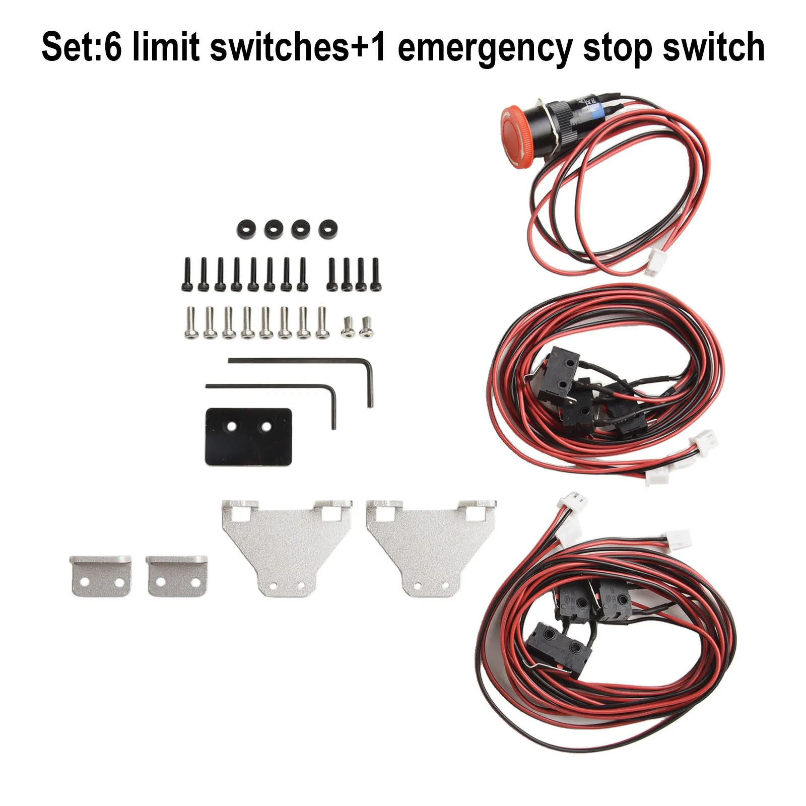 3018 Max Parts Black Red Limit Switch Set Black Red Design Instantaneous Actions Precise Control CNC Machine Operation