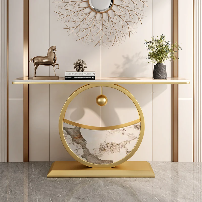 Modern Design Art against the Wall Console Stone Plate Side View Sets