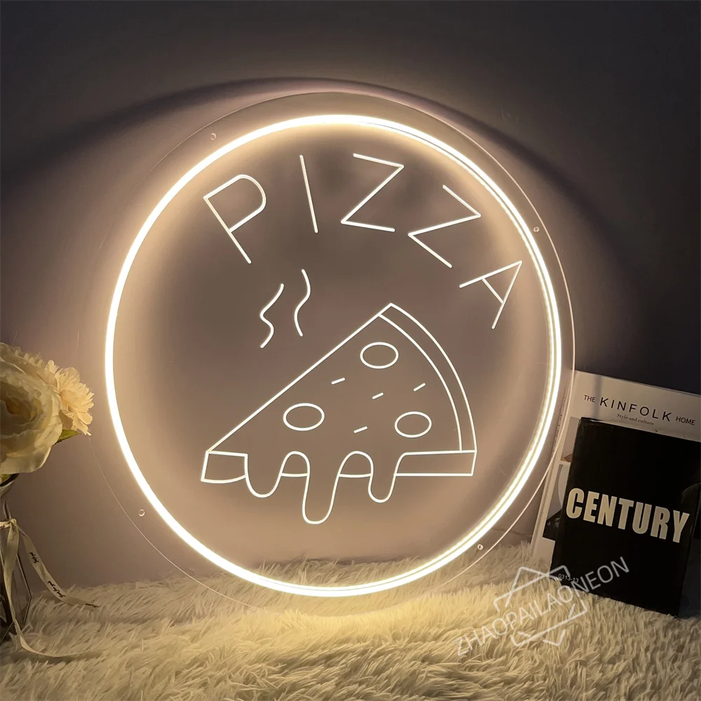 Sinais de néon de pizza como restaurante decorações de parede alimentado por usb sinais de néon em forma de pizza decorações de barra exibição de janela decoração de festa