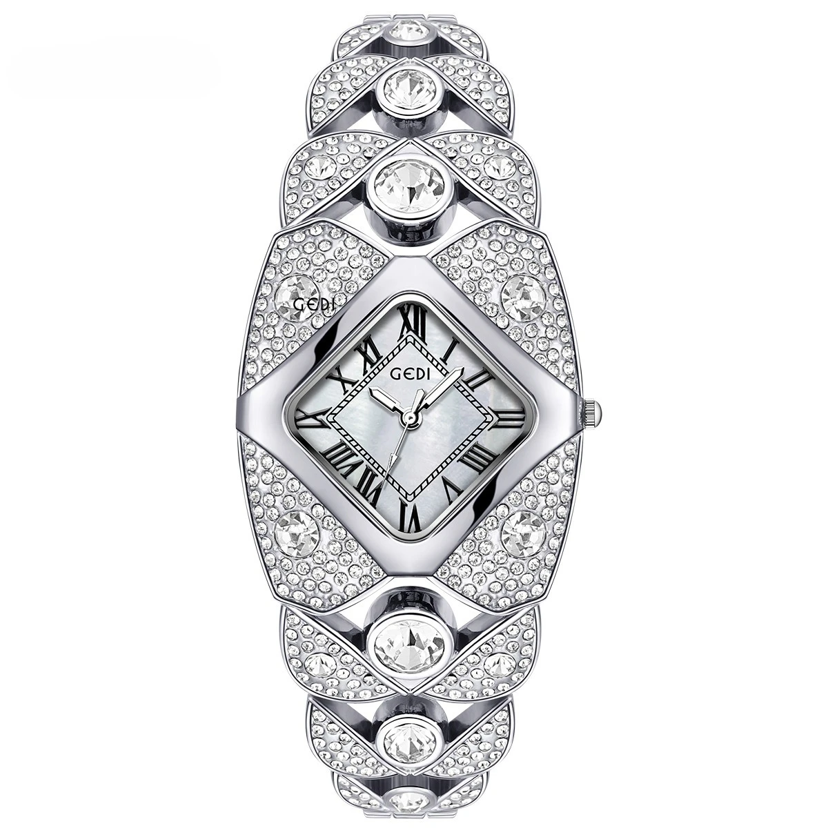 Girls bracelet full diamond light luxury women's watch fashionable simple waterproof quartz watch