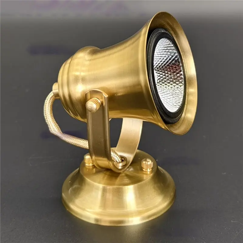 LNHF Retro Style All Copper For Daily Lighting Wall Lamp-American Design Adjustable Angle Household Light