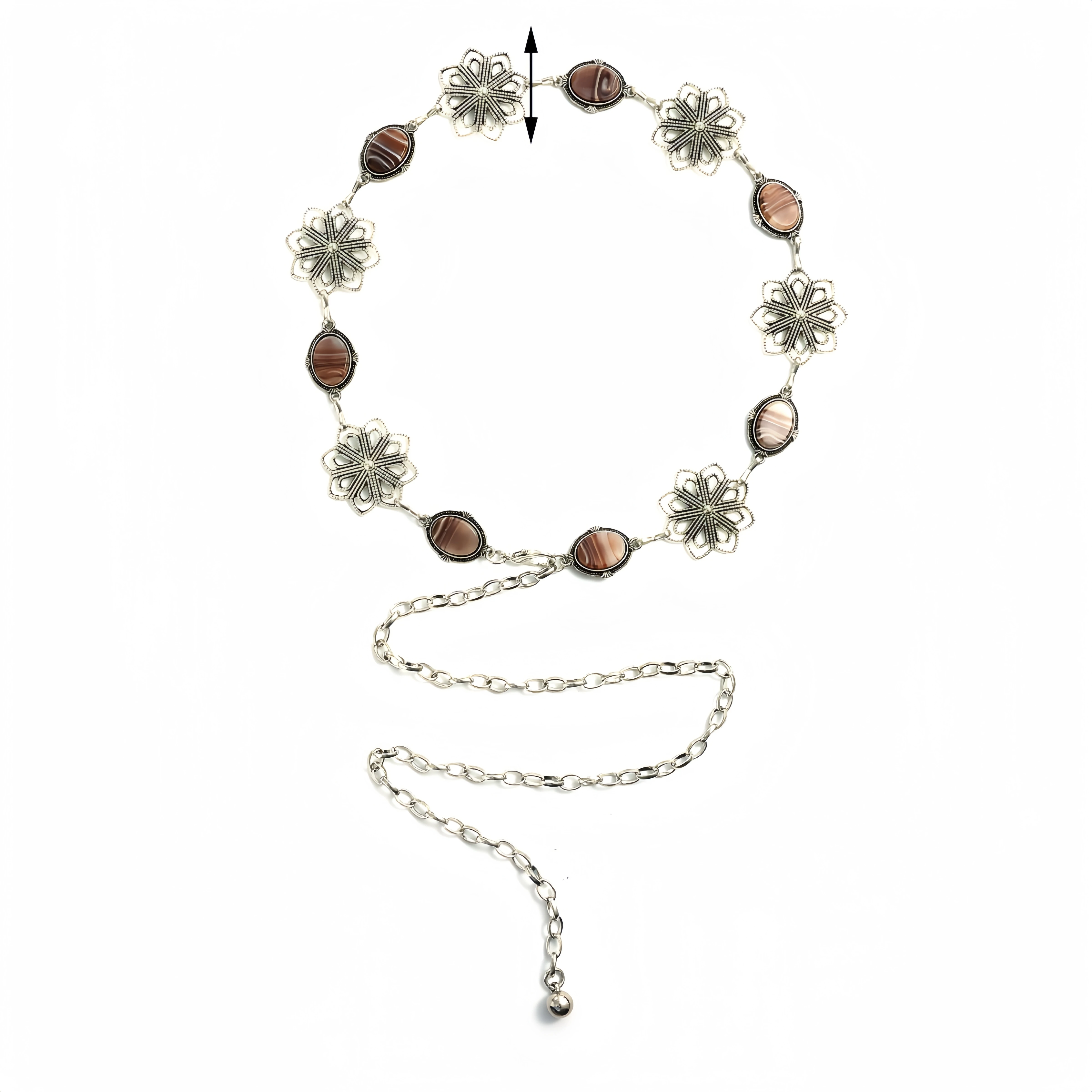 Cross-border Bohemian Style Waist Chain Metal Vintage Waist Chain Female Accessory Dress High-End Sense Thin Waist Belt